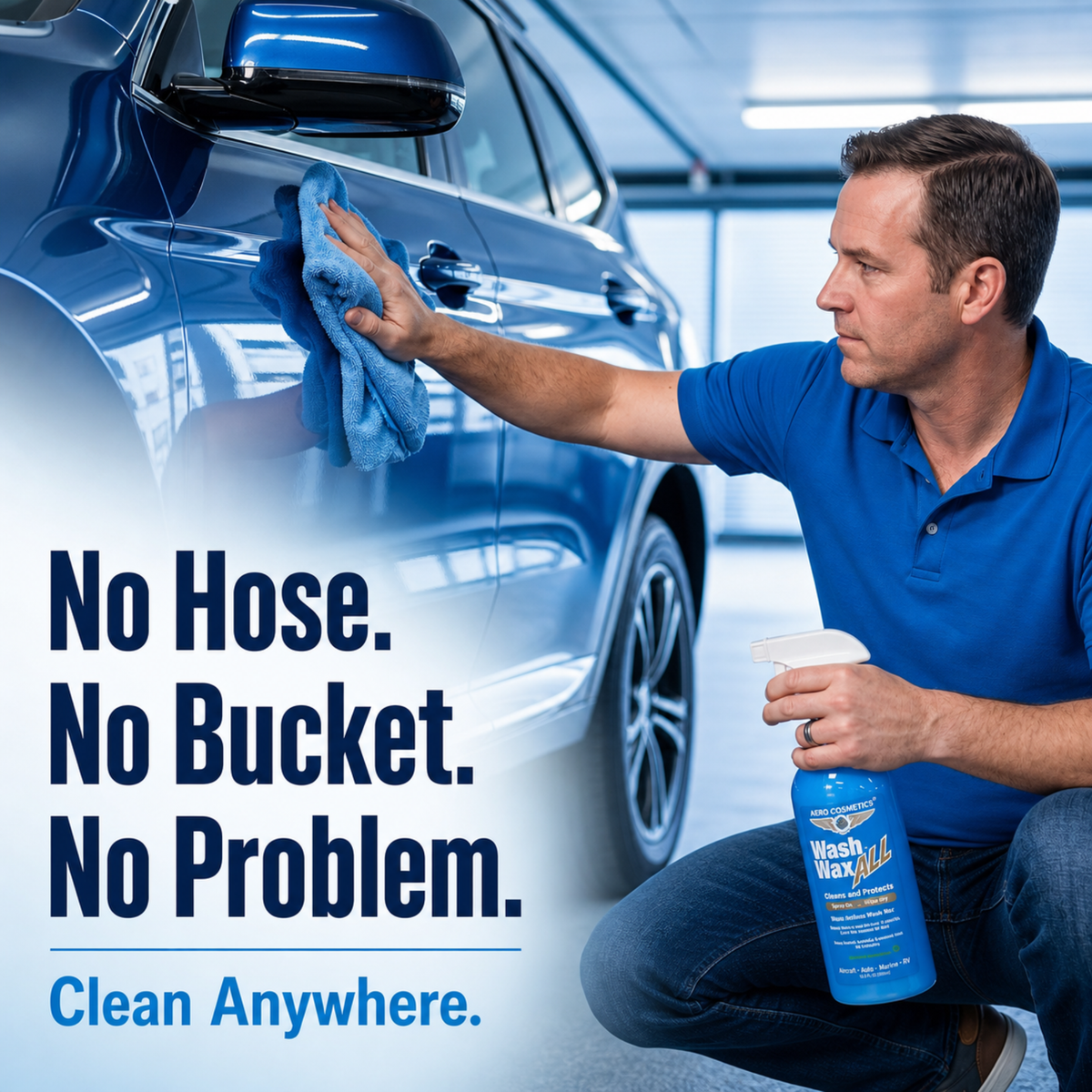 Waterless Car Wash Wax 144oz Kit - Waterless Wash Cleaner and Protectant