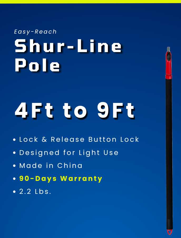 Waterless Wash Wax Mop 15" with Shur-Line Easy Reach Pole for RV, Aircraft, Boats, Trucks - Aero Cosmetics