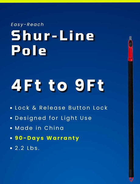 Waterless Wash Wax Mop 15" with Shur-Line Easy Reach Pole for RV, Aircraft, Boats, Trucks - Aero Cosmetics