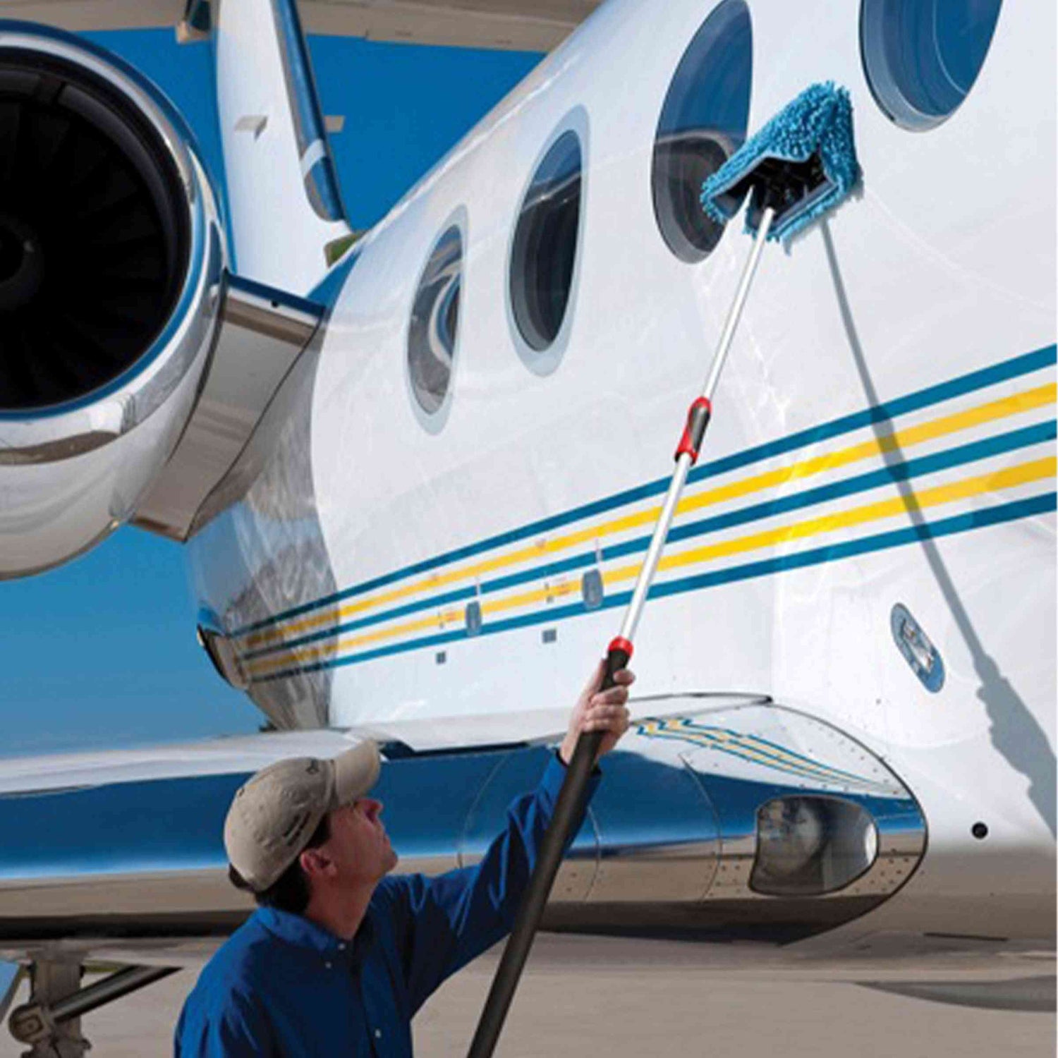 waterless wash wax mop for aircraft aero cosmetics