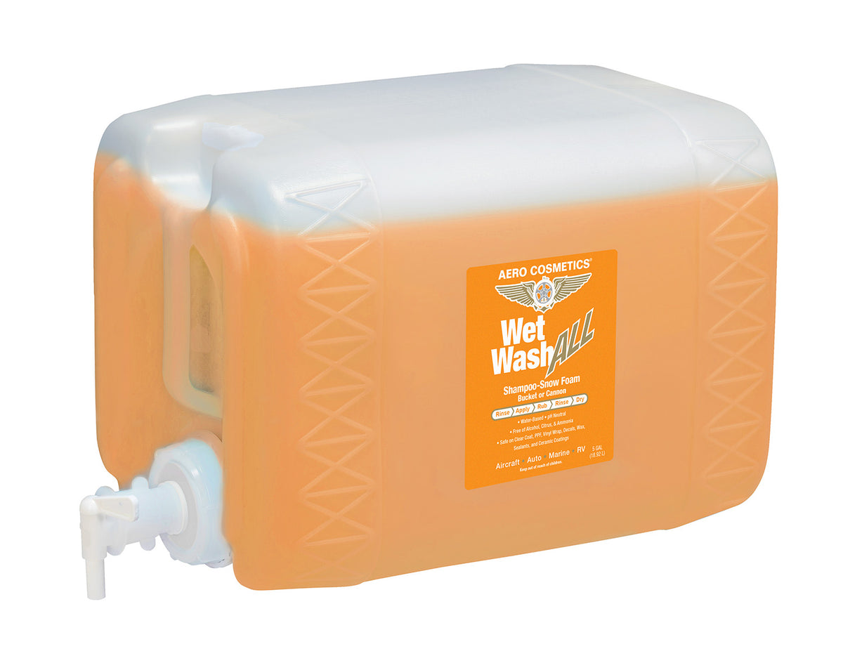 Wet Wash ALL 5 Gallon - High-Foaming, Gentle Effective Car Wash Shampoo