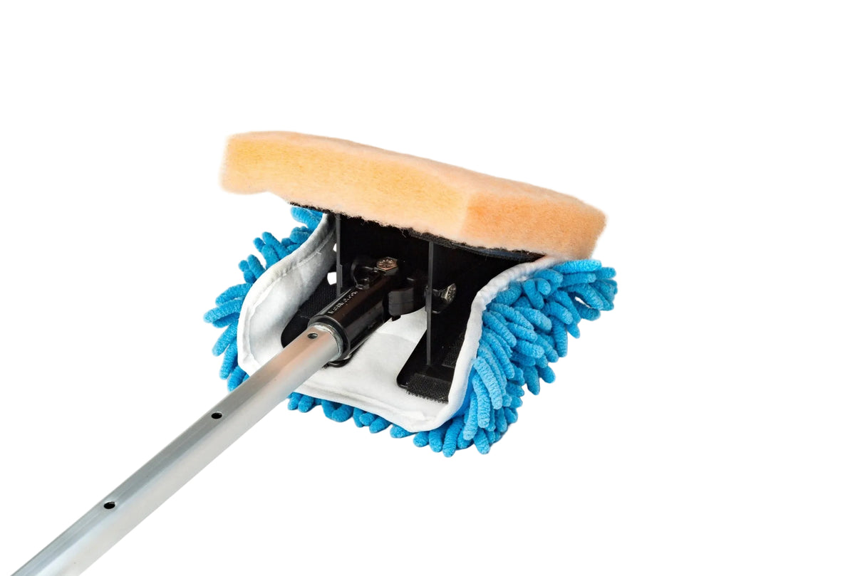Waterless Bug Scrubber / Mini Mop 5" w/ Wooster Fiberglass Pole