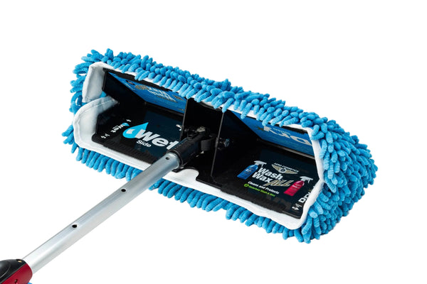 15" Waterless Wash Wax Mop in use