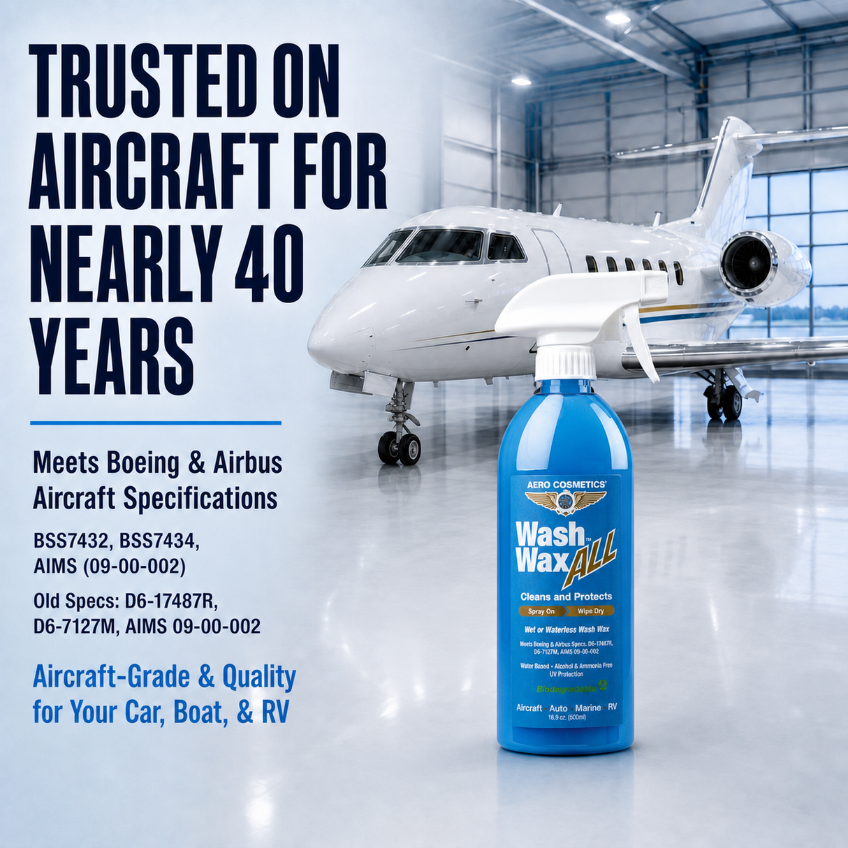 Wash Wax ALL™ 16.9 Fl. oz - Waterless Wash Cleaner and Protectant