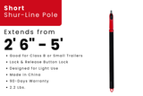 Short Shur-Line Easy Reach Pole - [2' to 5']