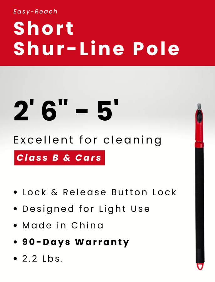 Short Shur-Line Easy Reach Pole - [2' to 5']