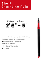 Short Shur-Line Easy Reach Pole - [2' to 5']