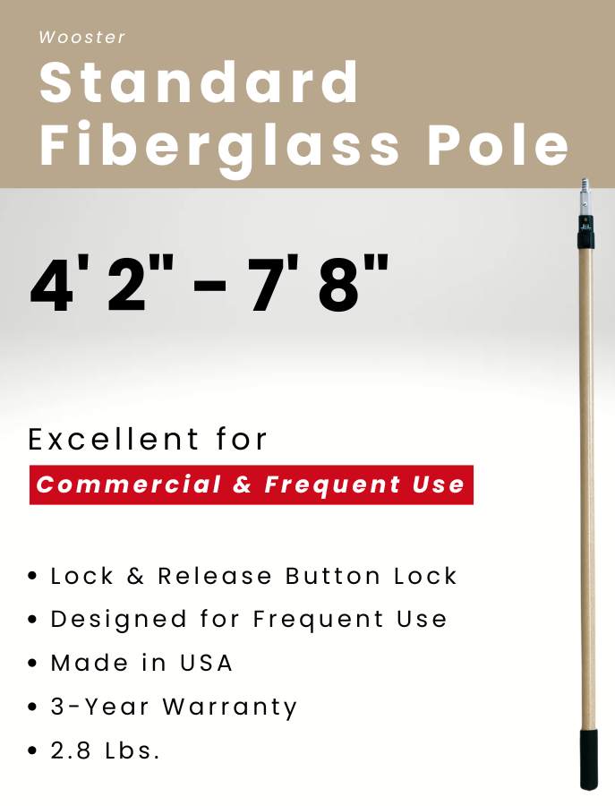 Fiberglass Pole - [4' 2" to 7' 8"]