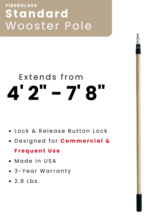 Wooster Standard Fiberglass Pole - [4' 2" to 7' 8"]
