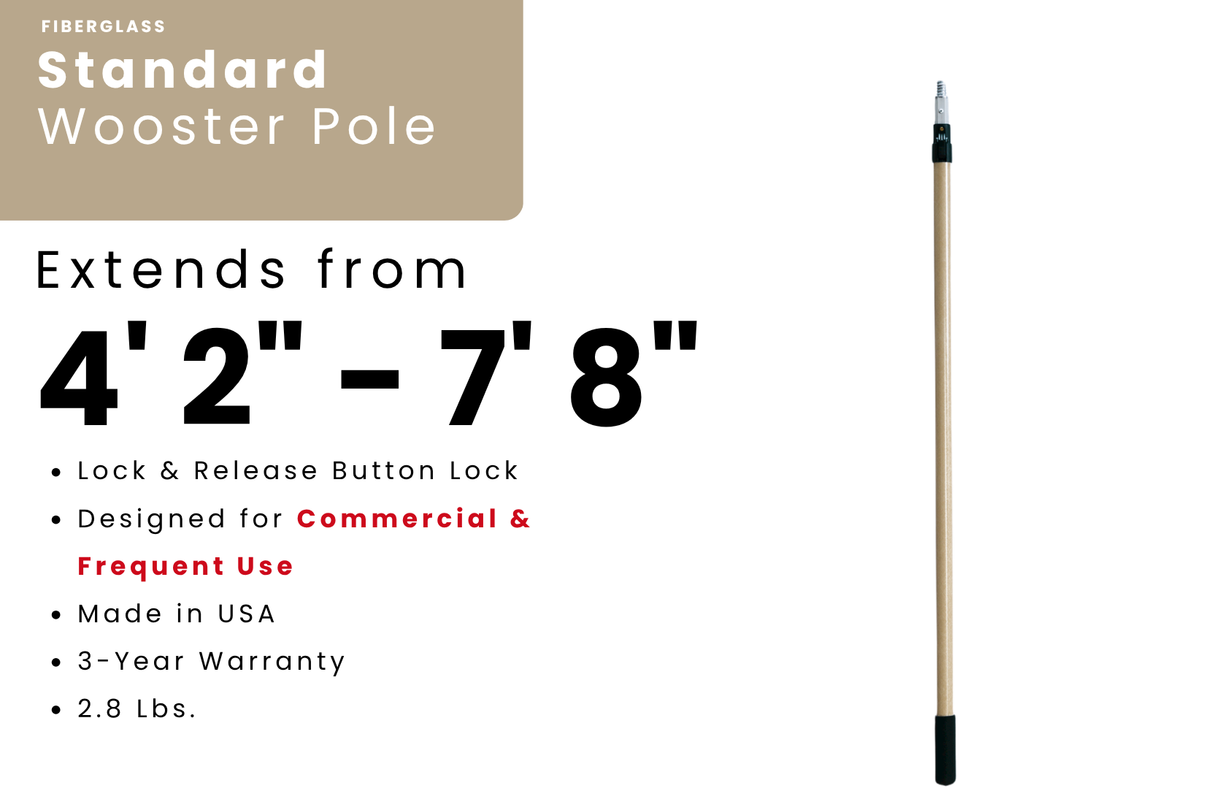 Wooster Standard Fiberglass Pole - [4' 2" to 7' 8"]