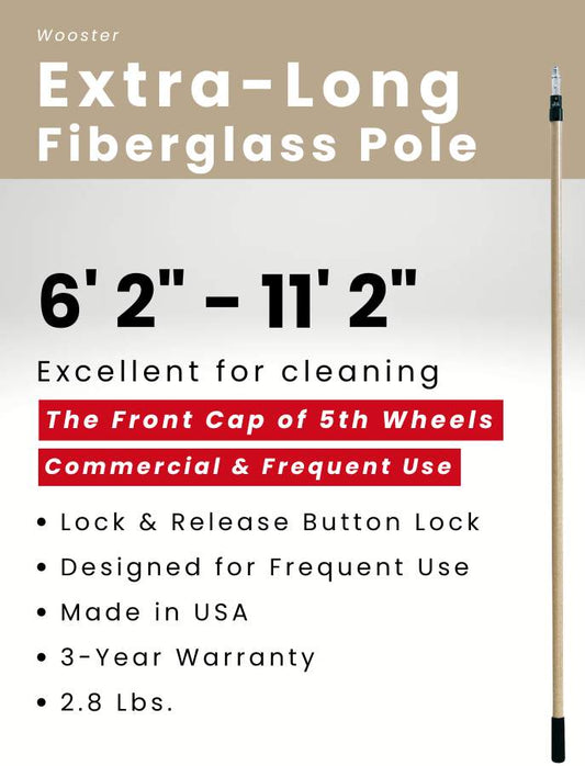 XL Fiberglass Pole (6' 2" to 11' 2")