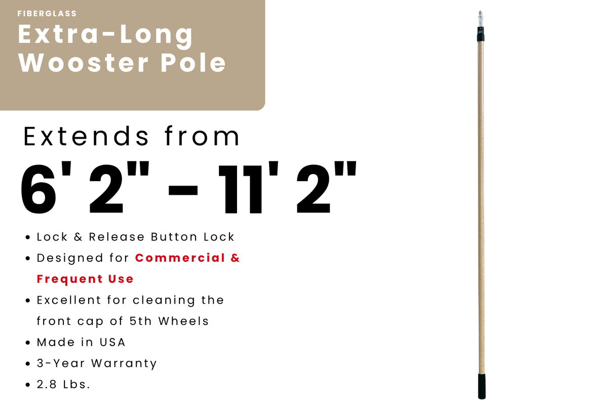 Wooster XL Fiberglass Pole [6' 2" to 11' 2"]