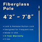 Wet or Waterless Mop 10" + Fiberglass Pole [4' 2" to 7' 8"]