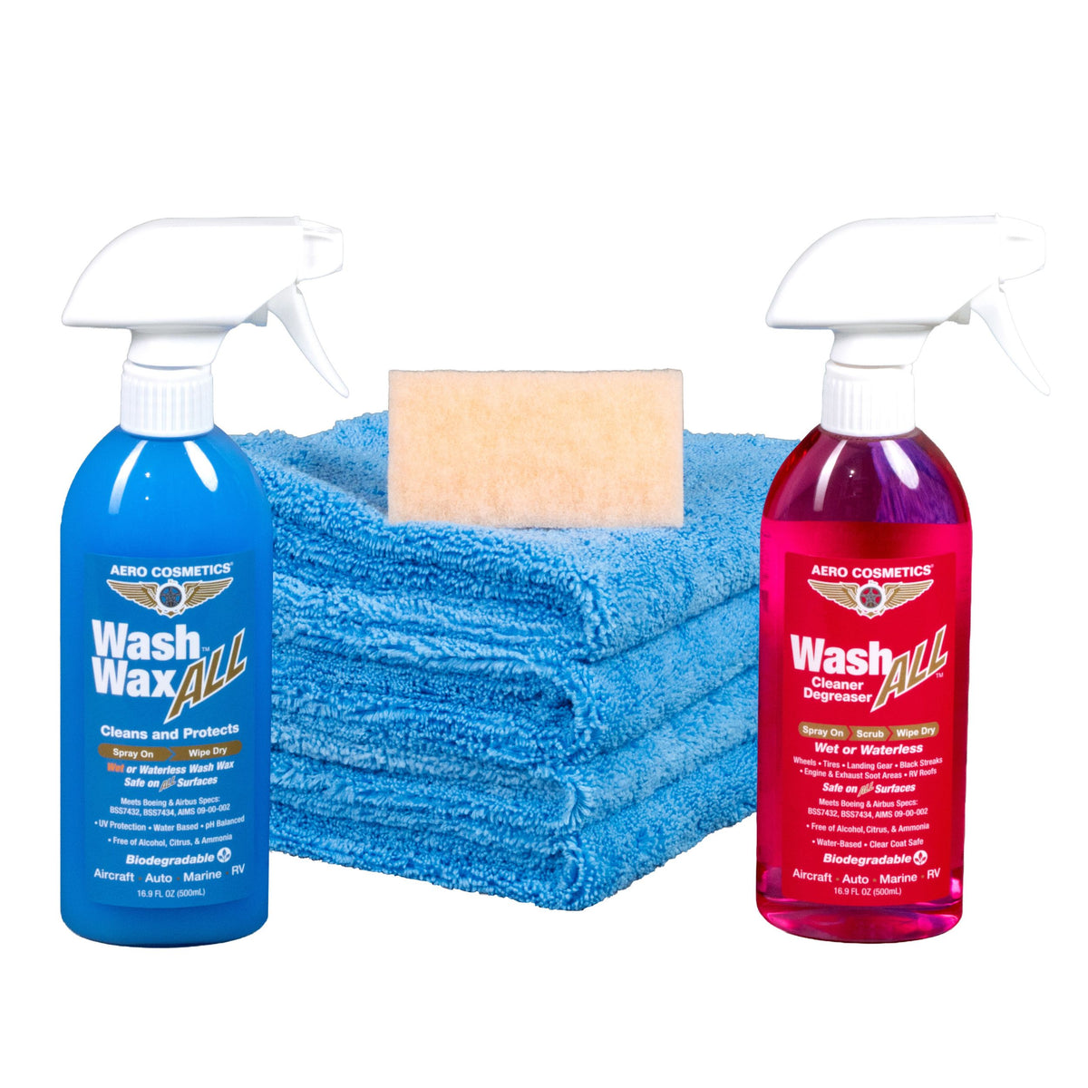 All You Need Two Bottle Kit - Car Wash Kit, Wet or Waterless, Spray Wax & Quick Detailer