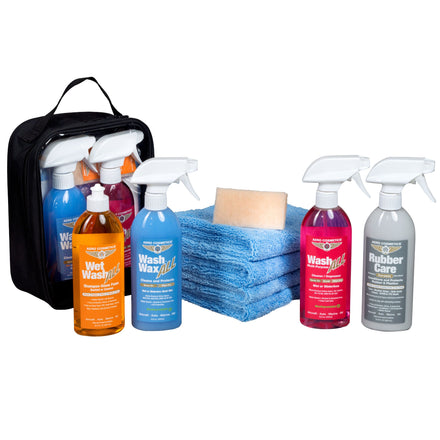 All You Need Four Bottle Kit with Bag - Car Wash Kit, Wet or Waterless, Spray Wax & Quick Detailer