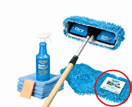 Basic Waterless Wash Wax Mop Kit with accessories for RVs, Aircraft, Van, Trucks