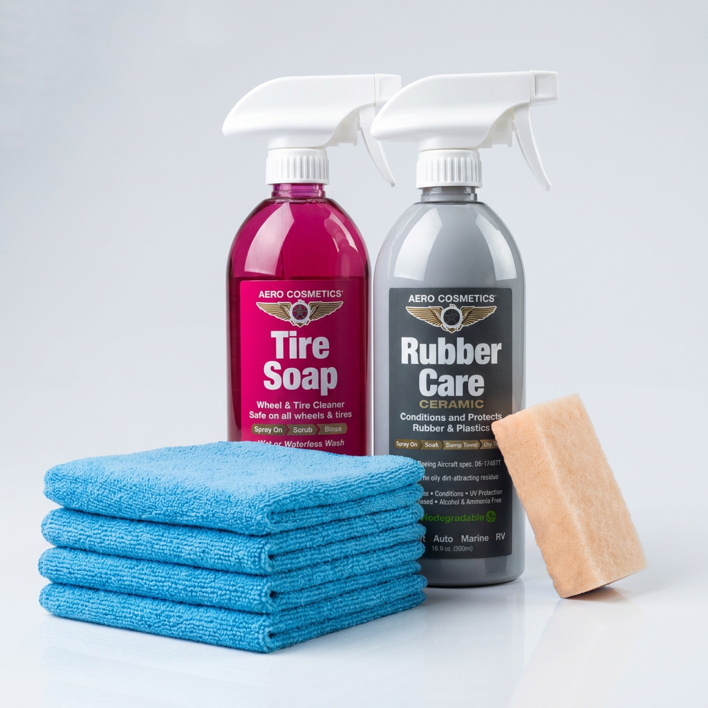Tire Care Kit - Tire & Wheels Auto, Aircraft, RV Detailing Care Kit