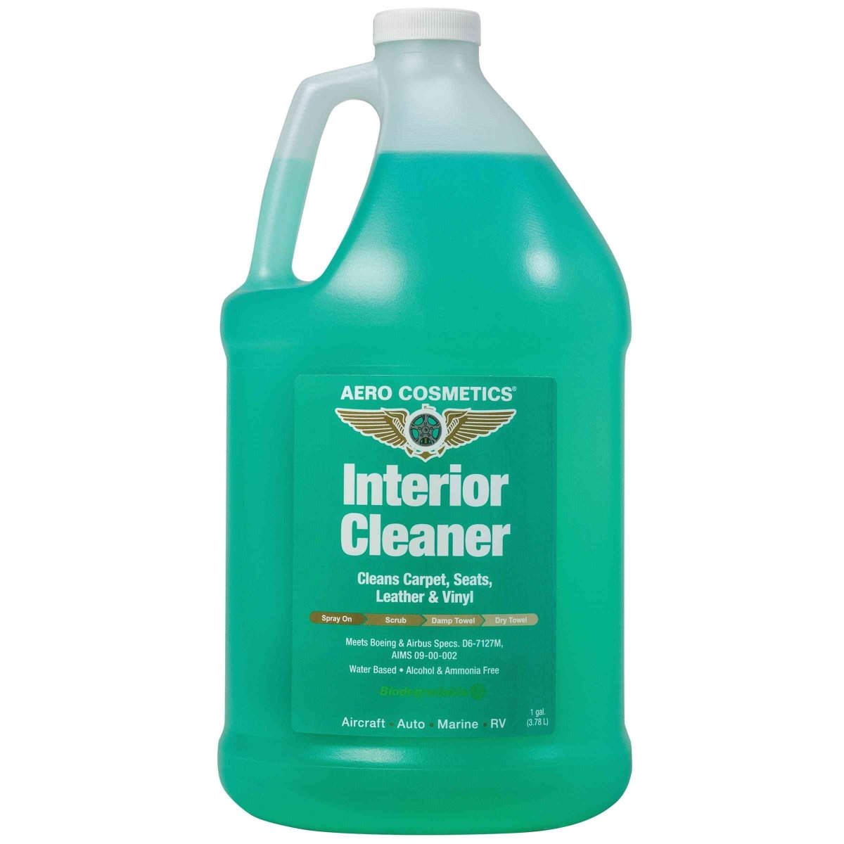 Interior Cleaner 1 Gallon, Aero Cosmetics, aircraft, car, rv, boat, motorcycle, waterless wash 