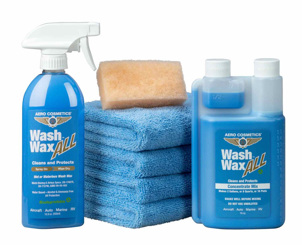 Wash Wax ALL™ 16.9 Fl. oz [Makes 2 Gallons] Concentrate Kit - Waterless Wash Cleaner and Protectant