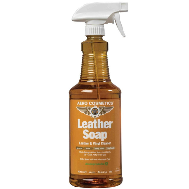 Leather Soap 32oz, Aero Cosmetics, aircraft, car, rv, boat, motorcycle, waterless wash 