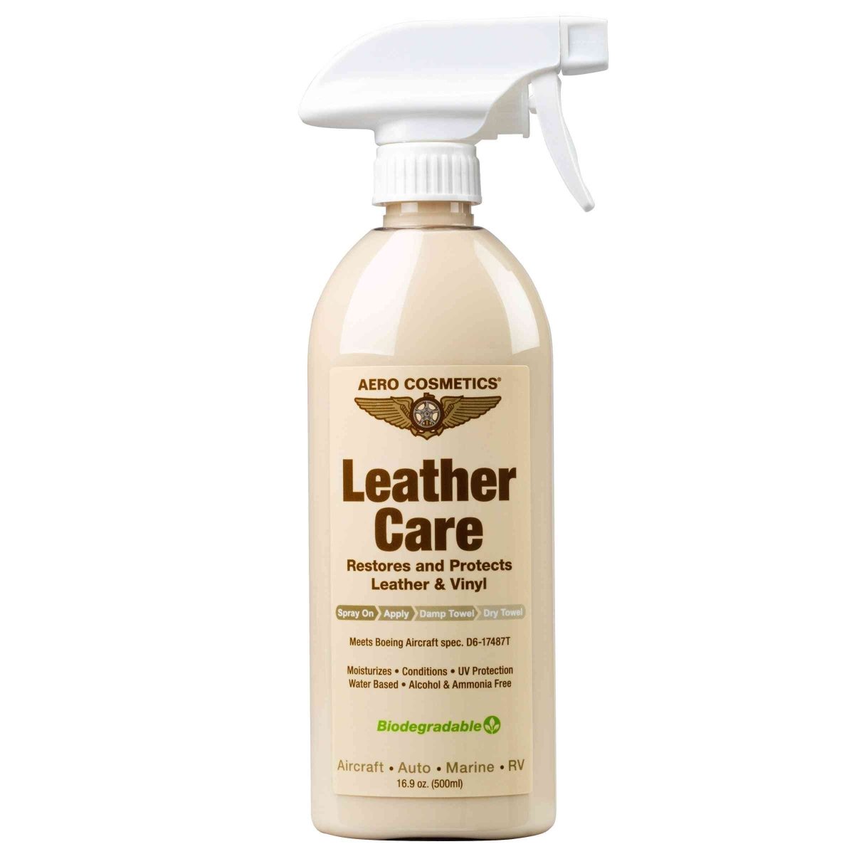 Leather Care 16oz. Conditioner, UV Protectant. Aircraft Grade Leather Care.