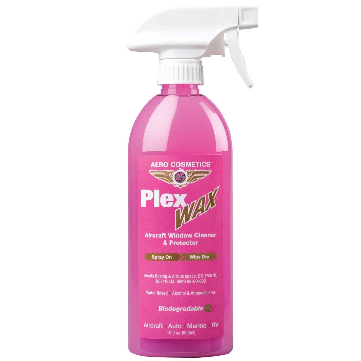 Plex Wax 16 Fl. oz - Aircraft Window & Instrument Cleaner | Aero