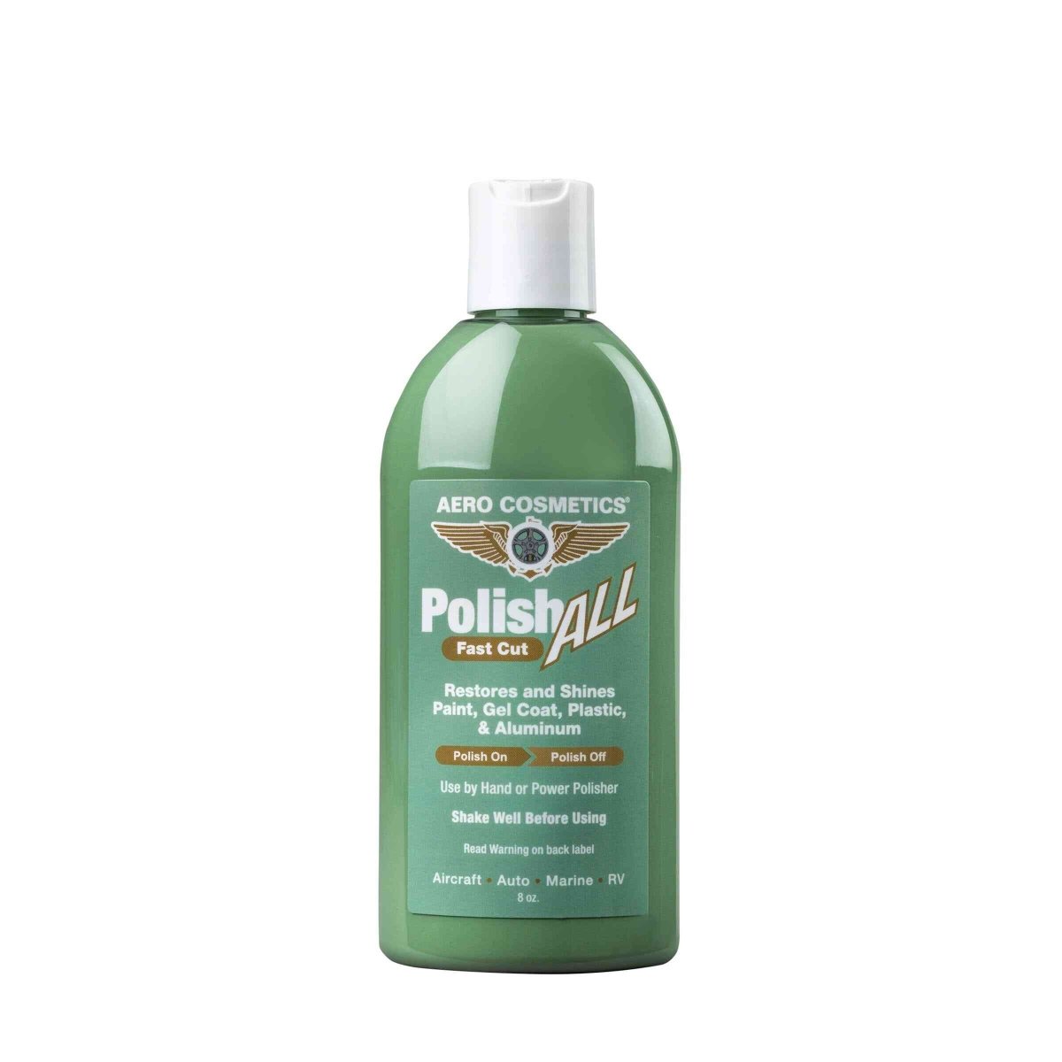 Polish ALL Fast-Cut 8 Fl. oz - Restores & Shines Paint, Gel Coat, Plastics & Aluminum.