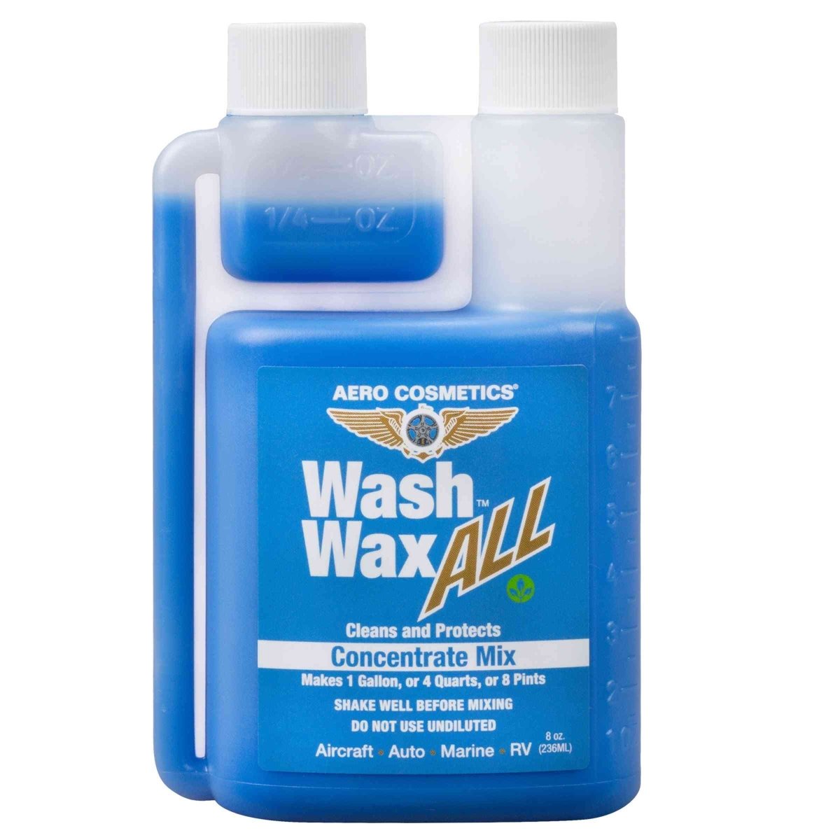 Wash Wax ALL™ 8 Fl. oz [Makes 1 Gallon] Concentrate - Waterless Wash Cleaner and Protectant