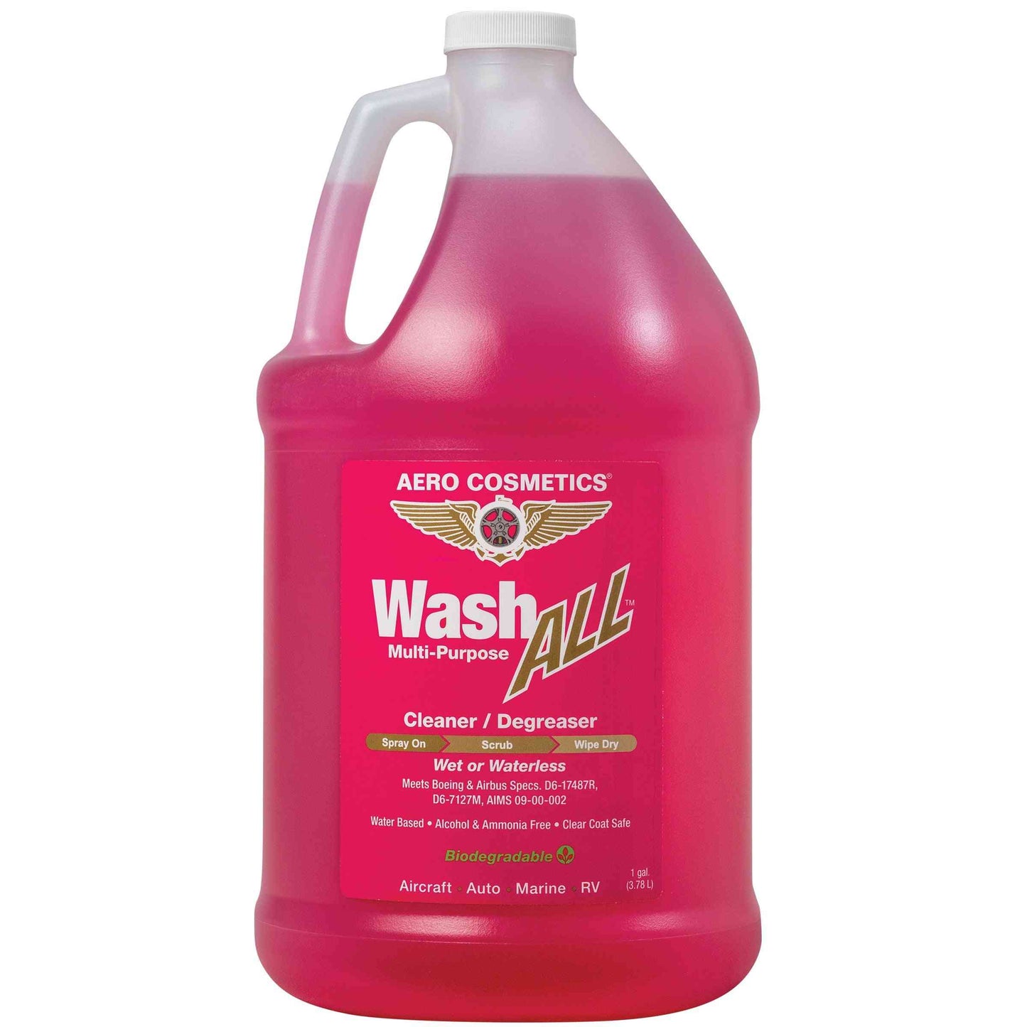 Wash ALL Degreaser 1 Gallon, Aero Cosmetics, aircraft, car, rv, boat, motorcycle, waterless wash 