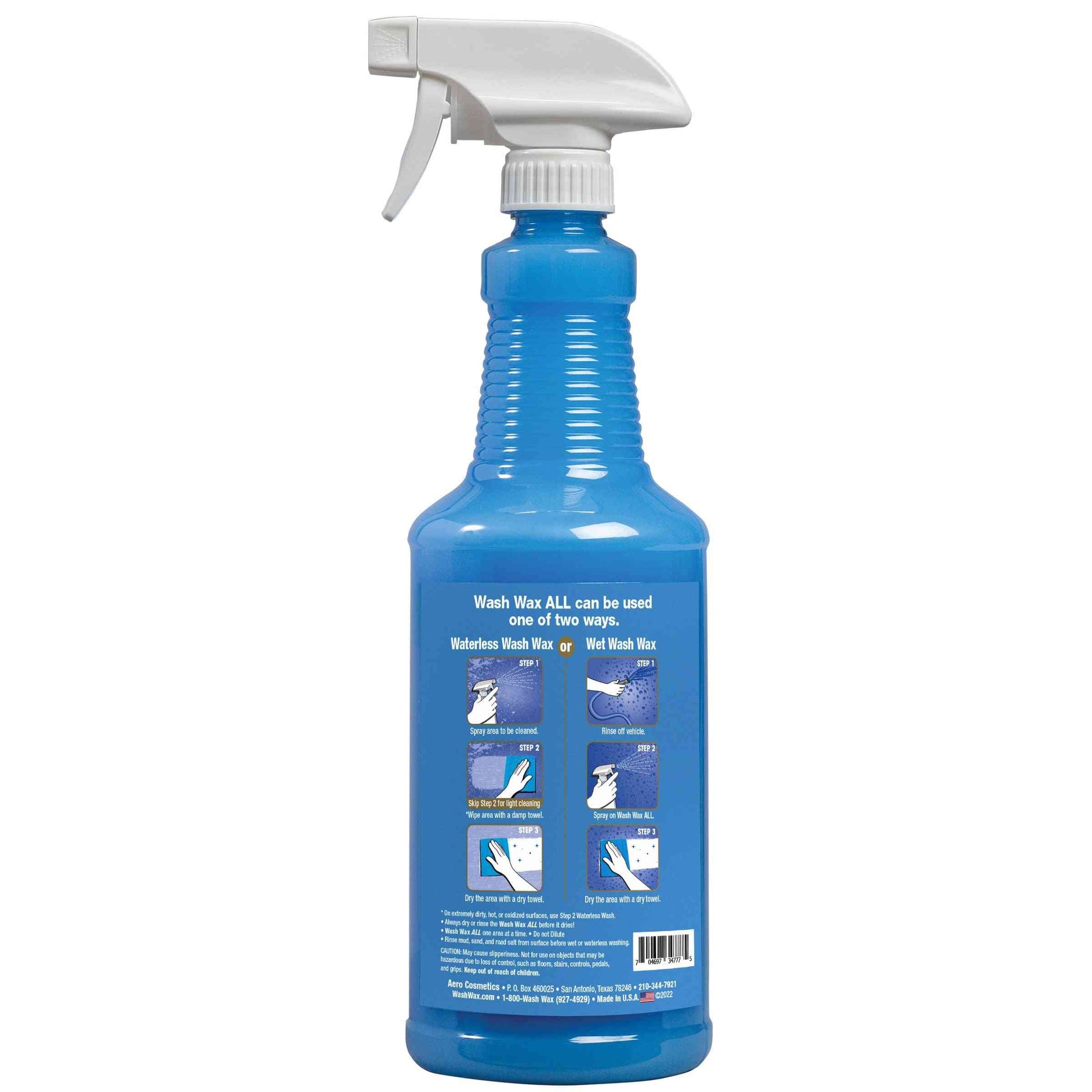 Waterless Car Wash Aircraft RV Cleaner Detailer Wax Quick Spray 32oz