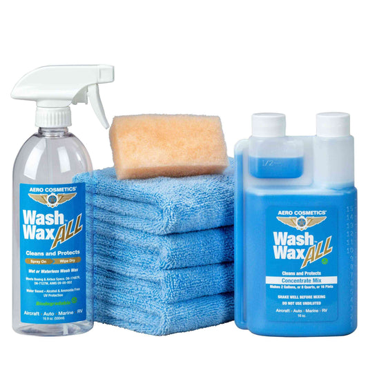 Wash Wax ALL™ 16.9 Fl. oz [Makes 2 Gallons] Concentrate Kit - Waterless Wash Cleaner and Protectant