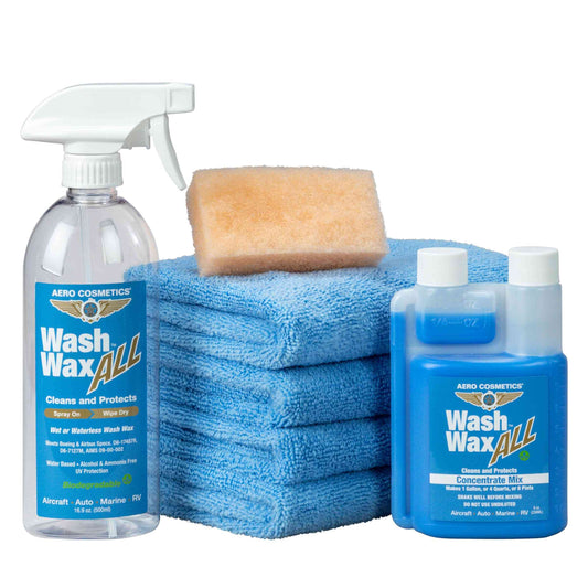 Wash Wax ALL™ 8 Fl. oz [Makes 1 Gallon] Concentrate Kit - Waterless Wash Cleaner and Protectant