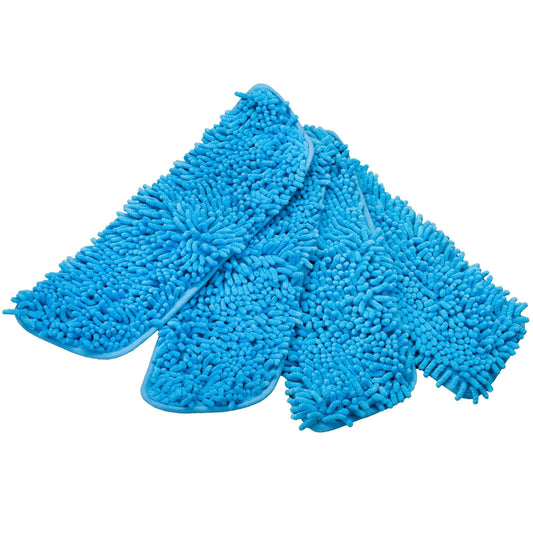 Waterless Wash Wax Mop 15" Pads 4-Pack - Blue